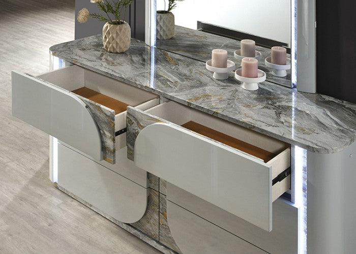 Furniture of America Cleburne Light Gray Contemporary Dresser Model FM72011LG-D