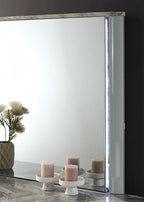 Miroir contemporain gris clair Cleburne de Furniture of America, modèle FM72011LG-M