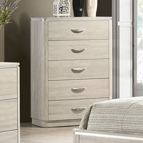 Commode contemporaine Farsund gris poussiéreux de Furniture of America, modèle FM72013LG-C