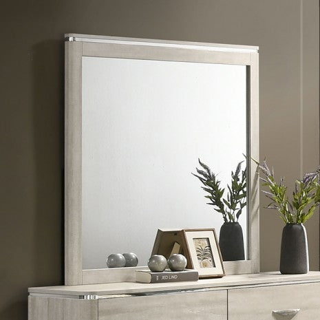 Miroir contemporain gris poussiéreux Farsund de Furniture of America, modèle FM72013LG-M