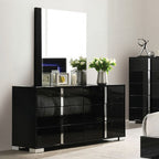Furniture of America Sinistra Piano Black Contemporary Dresser Model FM7211BK-D