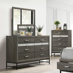 Furniture of America Voleta Gray Contemporary Dresser Model FM7212GY-D