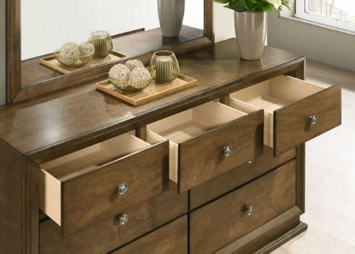 Furniture of America Kirkham Walnut Transitional 7-Drawer Dresser Model FM7213WN-D