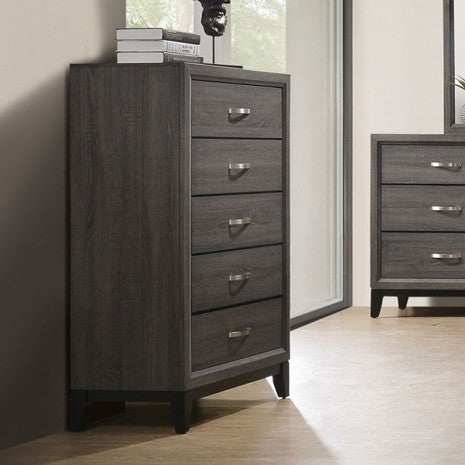 Commode contemporaine Errico Gray de Furniture of America, modèle FM7215GY-C