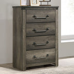 Commode rustique Britonale grise style ferme, modèle FM7218GY-C de Furniture of America