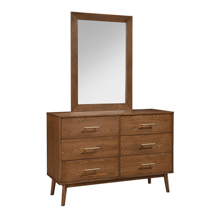 Furniture of America Tromso Walnut Mid-Century Modern Dresser Model FM7220WN-D