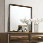 Miroir de style transitionnel Caerwys marron de Furniture of America, modèle FM7231BR-M