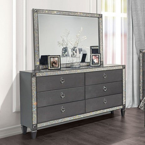 Furniture of America Titania Gray Glam Dresser Model FM7240GY-D