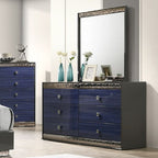 Furniture of America Hartlepool Ash Gray/Indigo Blue Glam Dresser Model FM7250BL-D
