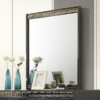 Miroir Glam modèle FM7250BL-M, couleur gris cendré/bleu indigo, de la marque Furniture of America (Hartlepool)