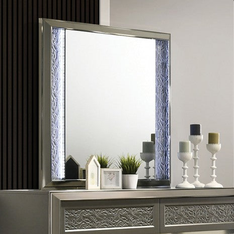 Miroir contemporain gris foncé Leyland de Furniture of America, modèle FM7252DG-M