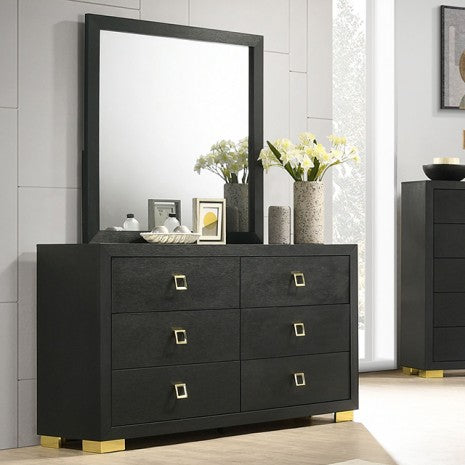 Furniture of America Latimer Black Contemporary Dresser Model FM7270BK-D