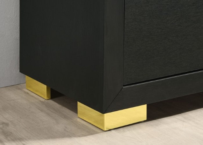 Furniture of America Latimer Black Contemporary Dresser Model FM7270BK-D