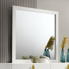 Miroir contemporain blanc Basildon de Furniture of America, modèle FM7271WH-M