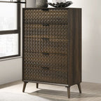 Commode contemporaine marron foncé Chalfont de Furniture of America, modèle FM7272DB-C