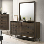 Furniture of America Chalfont Dark Brown Contemporary Dresser Model FM7272DB-D