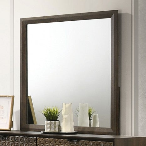 Miroir contemporain marron foncé Chalfont de Furniture of America, modèle FM7272DB-M