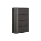 Commode moderne contemporaine noire Hildesheim de Furniture of America, modèle FM73000BK-C, 4 tiroirs