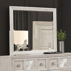 Miroir de style transitionnel Gris clair Argenthart de Furniture of America, modèle FM7368GY-M