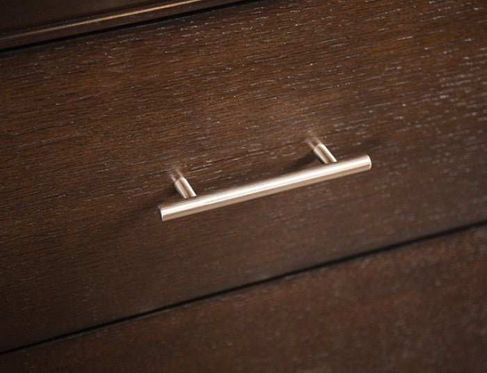 Miroir de style transitionnel Hinwitz Espresso de Furniture of America, modèle FM7399ES-M