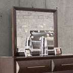 Miroir de style transitionnel Hinwitz Espresso de Furniture of America, modèle FM7399ES-M