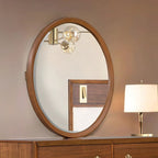 Miroir Hepburne en noyer, style moderne du milieu du siècle, modèle FM74000WN-M de Furniture of America