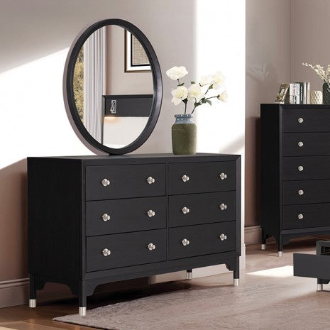 Furniture of America Torrance Black Mid-Century Modern Dresser Model FM74002BK-D