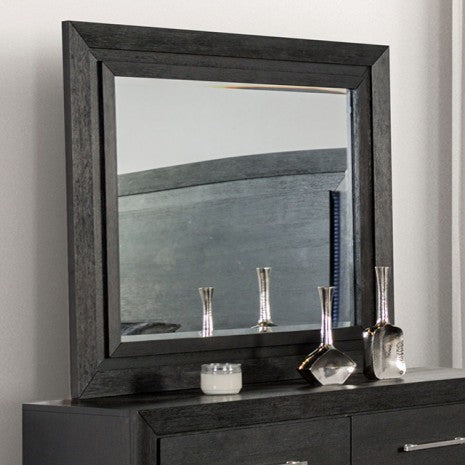 Miroir contemporain noir Ashbourne de Furniture of America, modèle FM7415BK-M