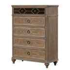 Commode de transition en chêne rustique Lyris de Furniture of America, modèle FM7417AK-C