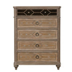 Commode de transition en chêne rustique Lyris de Furniture of America, modèle FM7417AK-C