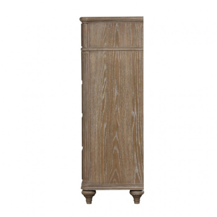 Commode de transition en chêne rustique Lyris de Furniture of America, modèle FM7417AK-C