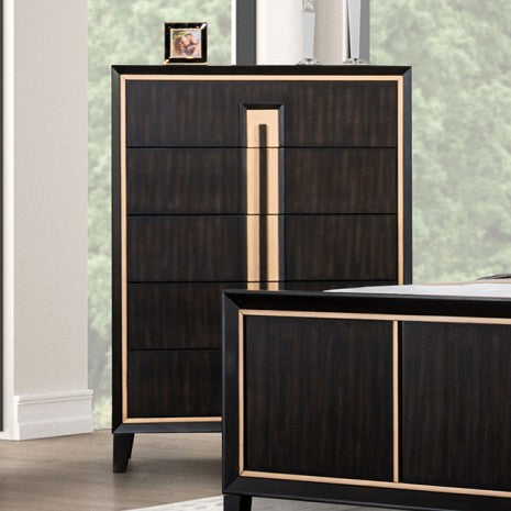 Commode contemporaine Kenyada Espresso de Furniture of America, modèle FM7421ES-C