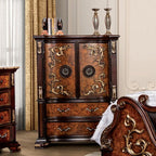 Commode traditionnelle Aquilina en merisier foncé et chêne, modèle FM7422CH-C de Furniture of America
