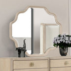Miroir de style transitionnel Candra en chêne naturel de Furniture of America, modèle FM7424AK-M