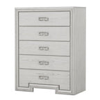 Commode Basilone blanche rustique de style transitionnel, modèle FM7440WH-C de Furniture of America
