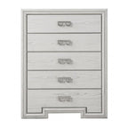 Commode Basilone blanche rustique de style transitionnel, modèle FM7440WH-C de Furniture of America