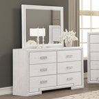 Furniture of America Basilone Rustic White Transitional Dresser Model FM7440WH-D
