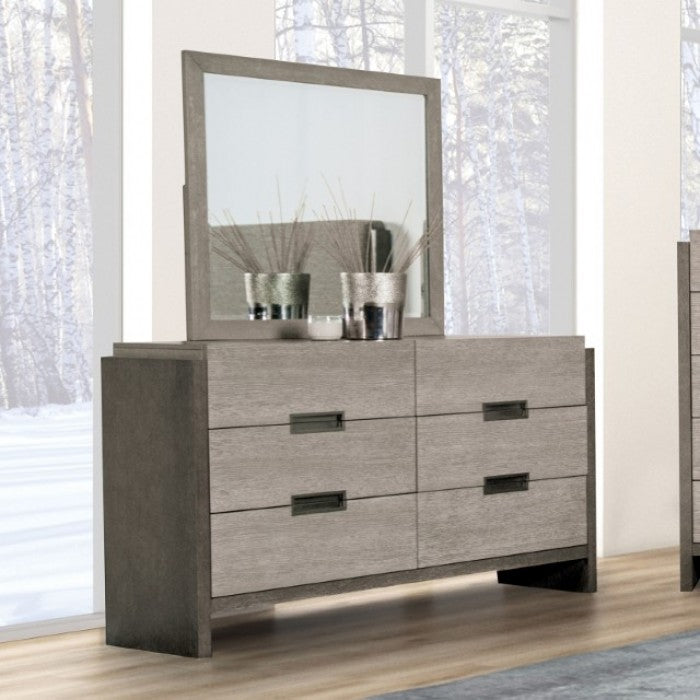 Miroir contemporain Gristalt Stone Gray de Furniture of America, modèle FM7597GY-M