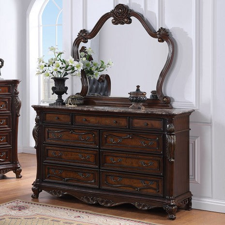 Furniture of America Ventresca Dark Cherry Traditional Dresser Model FM7635CH-D