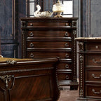 Commode traditionnelle Fromberg en merisier brun, modèle FM7670C, Furniture of America