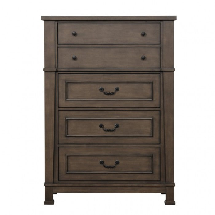 Commode transitionnelle Huddersfield en noyer foncé, modèle FM7702DB-C de Furniture of America