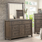 Furniture of America Huddersfield Dark Walnut Transitional Dresser Model FM7702DB-D