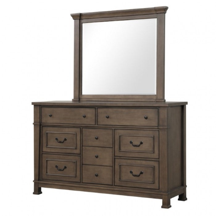 Furniture of America Huddersfield Dark Walnut Transitional Dresser Model FM7702DB-D