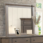 Miroir de style transitionnel Huddersfield en noyer foncé, modèle FM7702DB-M de Furniture of America