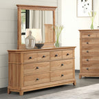 Furniture of America Mchenry Natural Oak Farmhouse Dresser Model FM7706NT-D