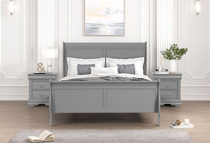 Commode de style transitionnel gris Louis Philippe, modèle FM7866GY-C de Furniture of America