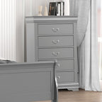 Commode de style transitionnel gris Louis Philippe, modèle FM7866GY-C de Furniture of America