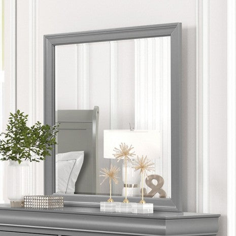 Miroir gris transitionnel Louis Philippe de Furniture of America, modèle FM7866GY-M