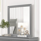 Miroir gris transitionnel Louis Philippe de Furniture of America, modèle FM7866GY-M