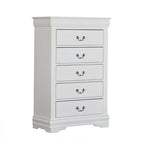 Commode Louis Philippe blanche de style transitionnel, modèle FM7866WH-C, de Furniture of America